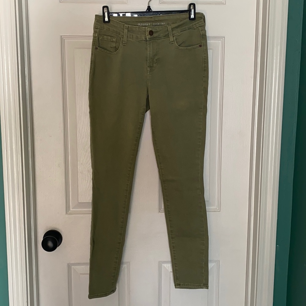 2 for $20 Colored denim old navy mid rise rockstar
